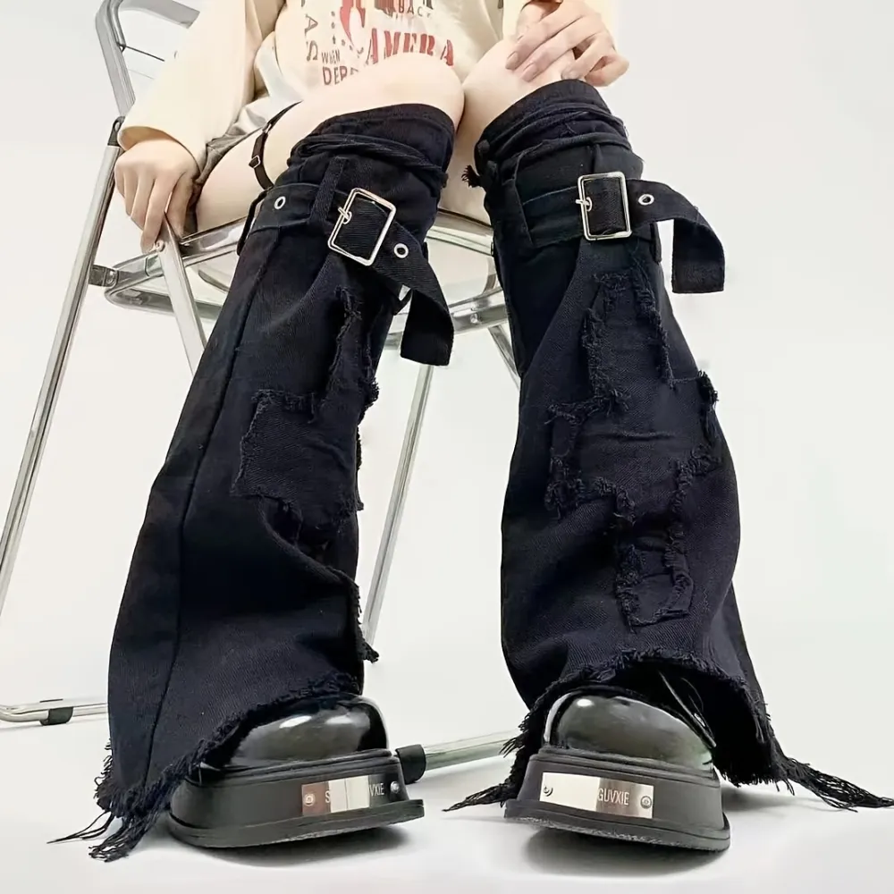 Gothic Cross-Shaped Street-Style Leg Coverings