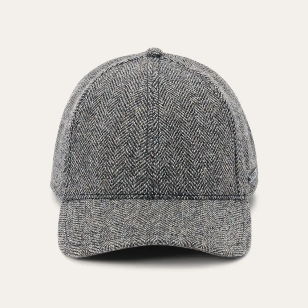 Wool Herringbone Baseball Cap