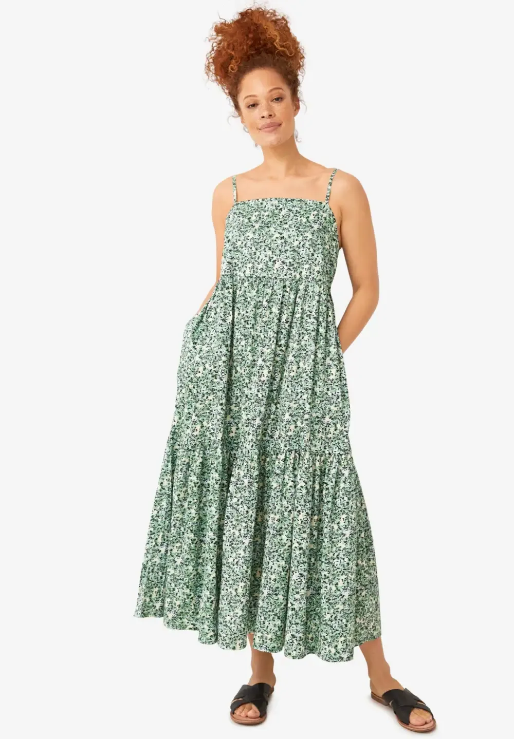 Tiered Cotton Maxi Dress