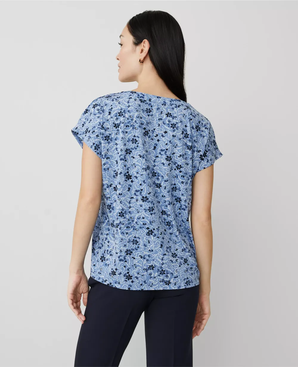 Floral Mixed Media Top