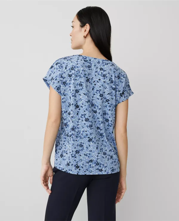 Floral Mixed Media Top
