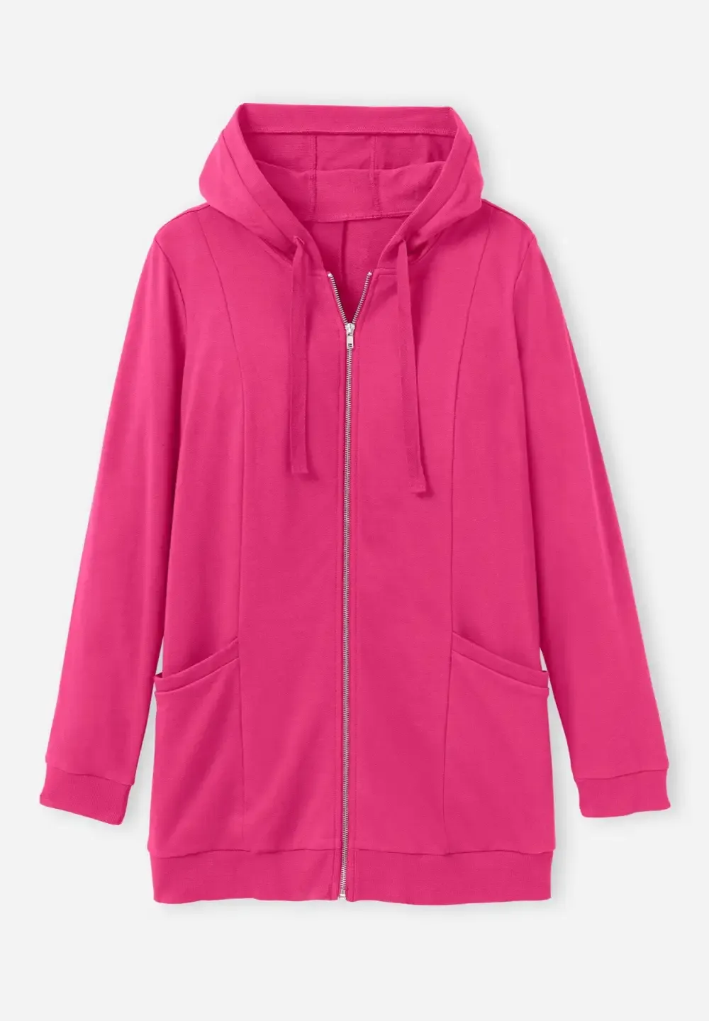Zip Front Tunic Hoodie Jacket