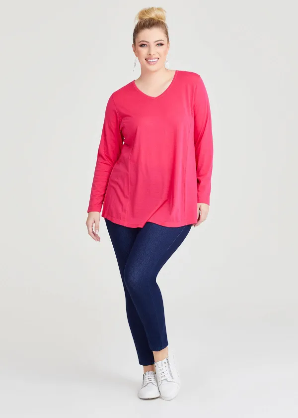 Wool Bamboo V-neck Top