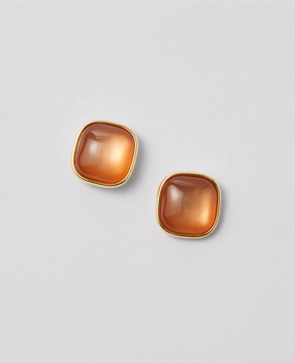 Oversized Stone Stud Earrings