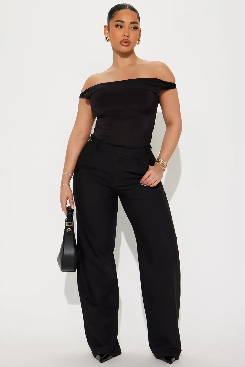 Antonia Straight Leg Trouser - Black