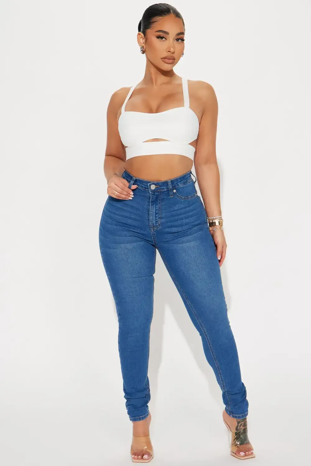 Tucson Booty Lifting High Rise Stretch Skinny Jeans - Medium Wash