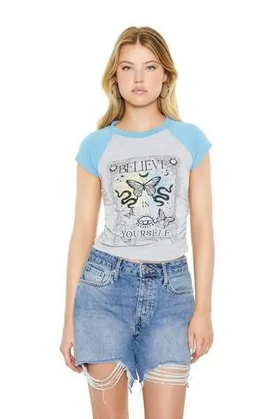 Believe In Yourself Graphic Raglan Tee