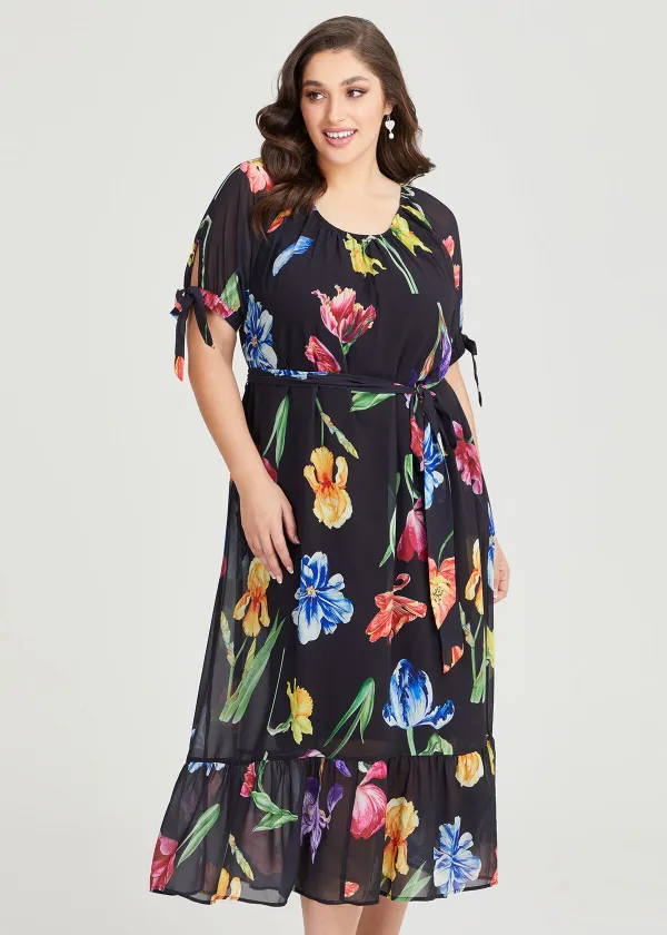 Calla Floral Maxi Event Dress