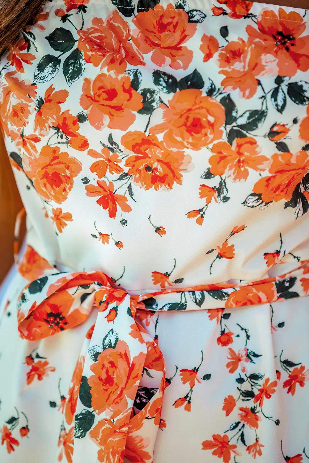 Sunset Rose Strapless Wide Leg Jumpsuit