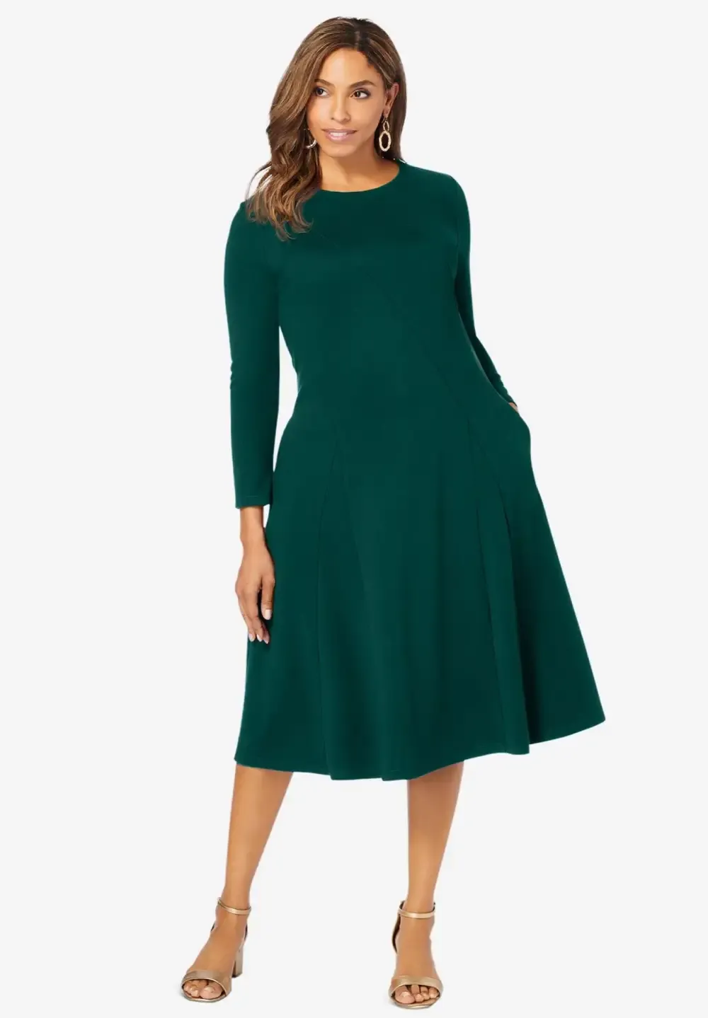 Long Sleeve Stretch Ponte Dress