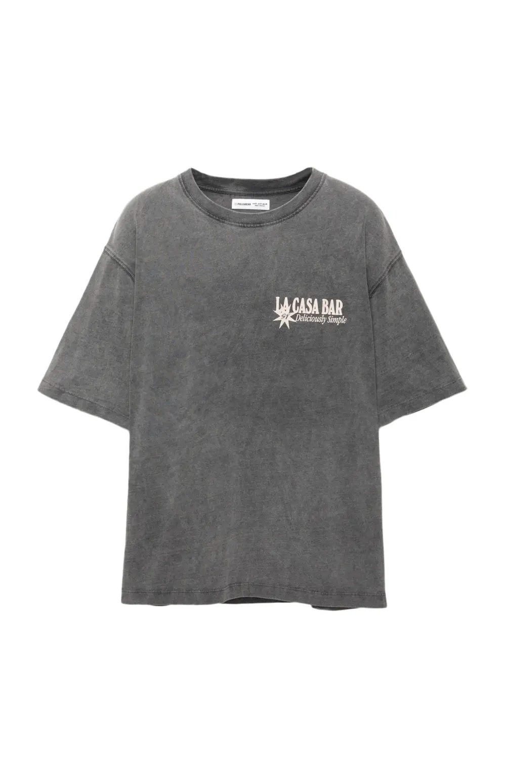 Camiseta gris gráfico servilletas
