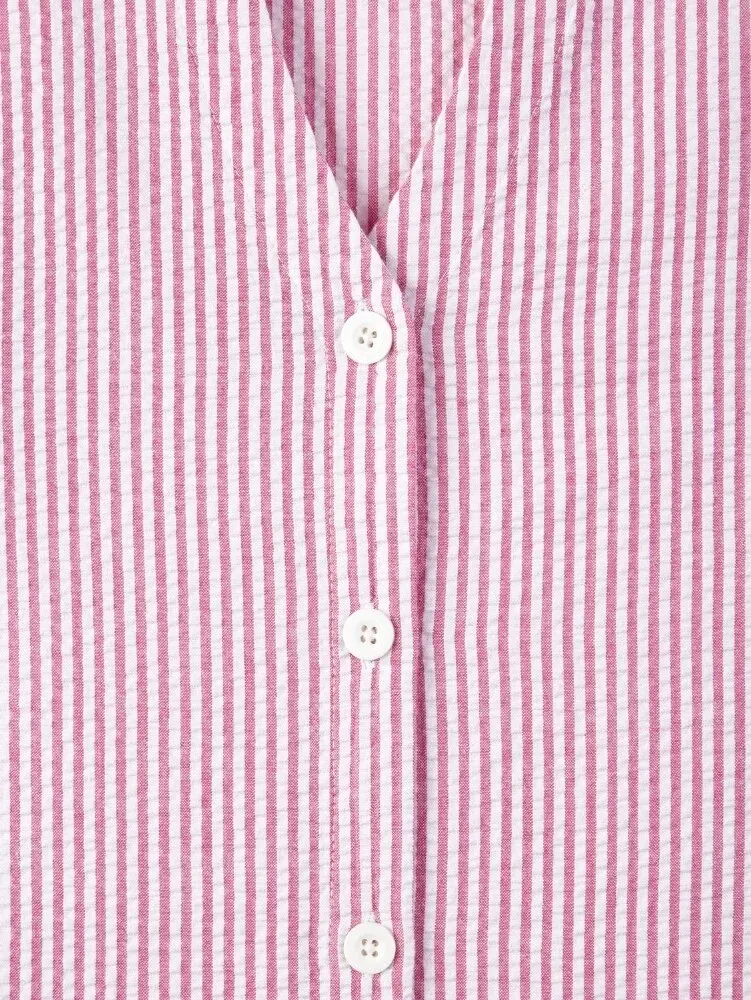 Women's Lightweight Cotton Seersucker Short-Sleeve Pajama Set