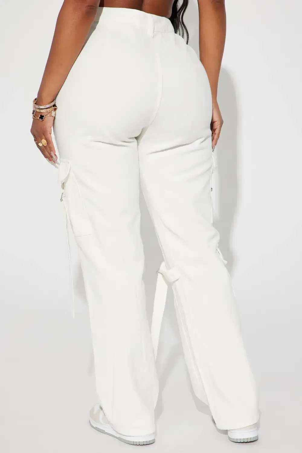 Out Of Time Non Stretch Cargo Jean - White