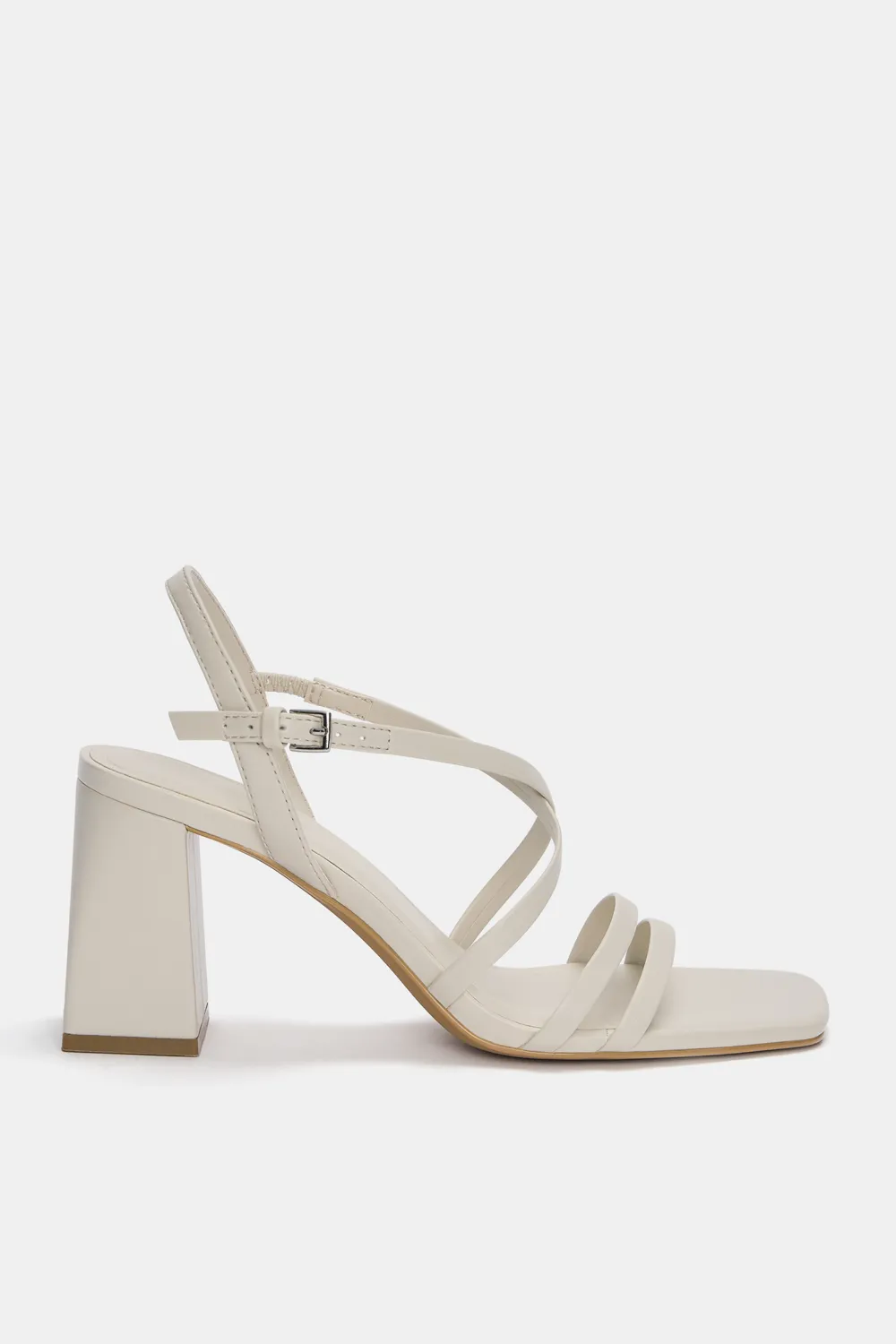 Sandalias tacón tira cruzada