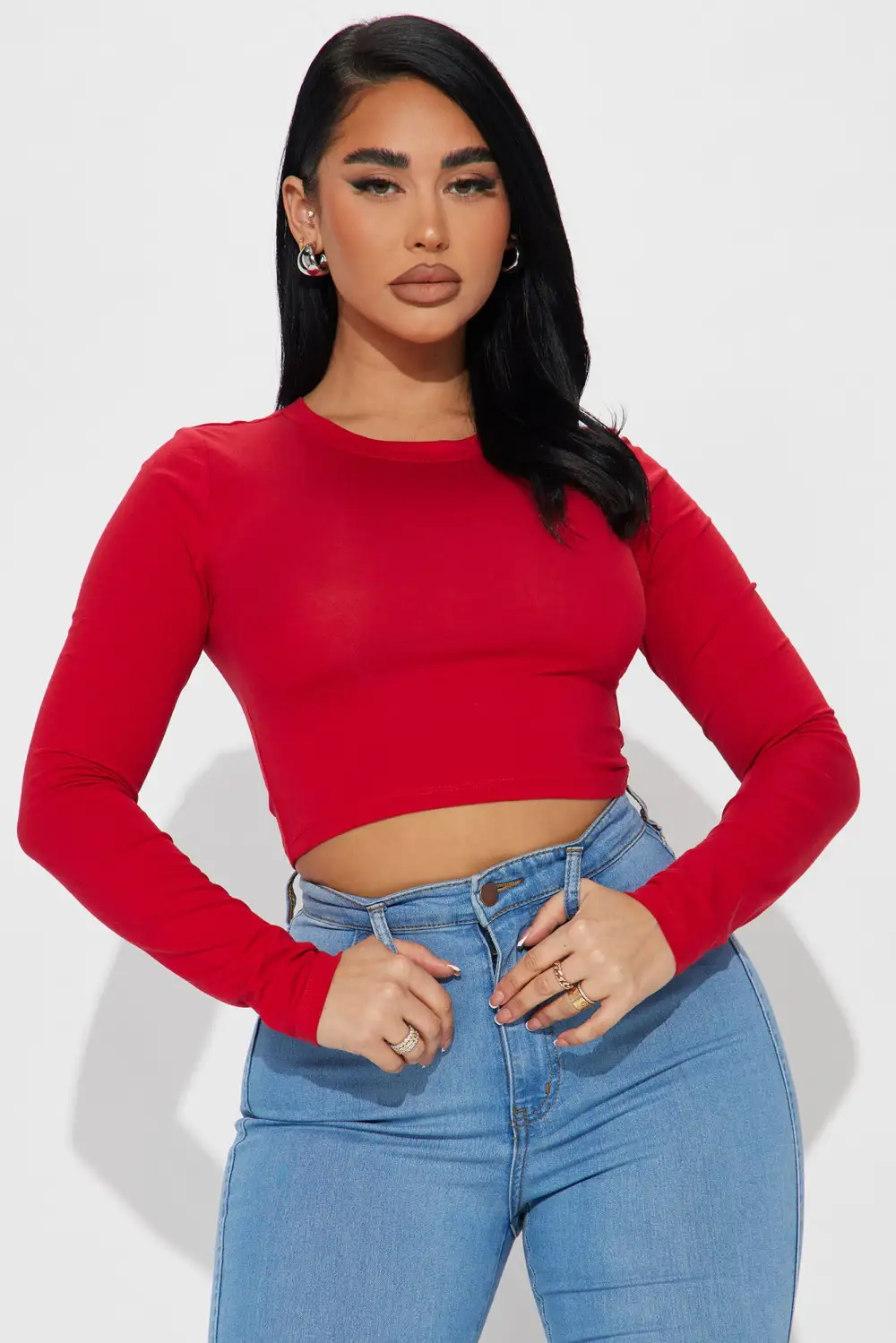 Robin Long Sleeve Top - Red