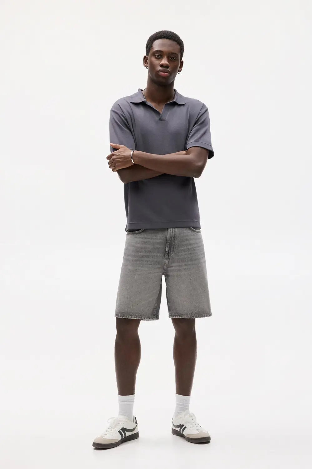 Standard denim Bermuda shorts
