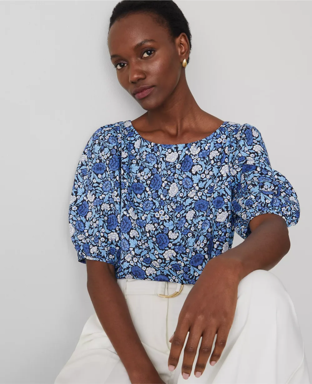 Floral Boatneck Popover