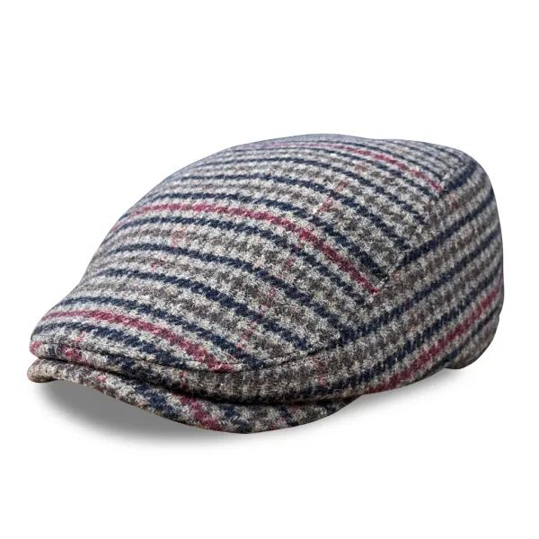 The Hound Boston Scally Cap - Brown Houndstooth