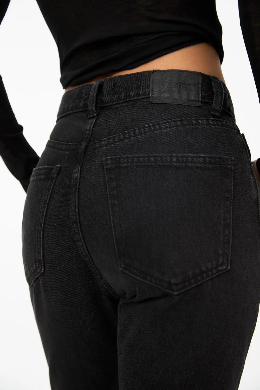 Jeans mom tiro alto