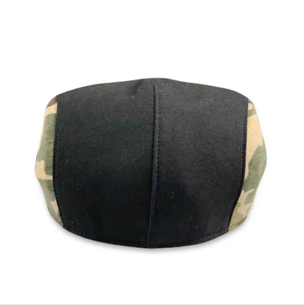 The Responder Military Single Panel Boston Scally Cap - Black & Camo