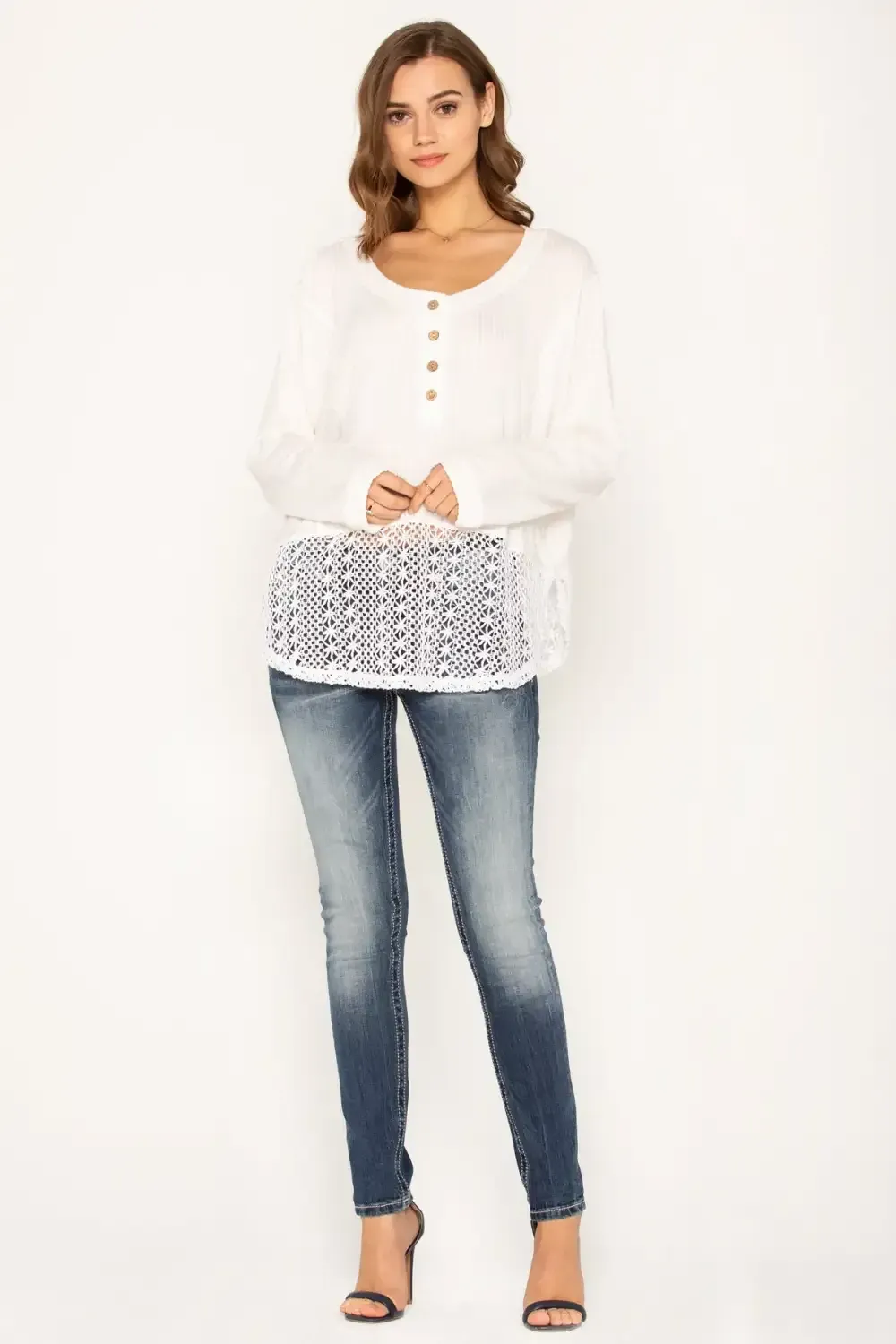 Pearly White Crochet Top
