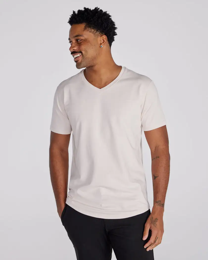 Drop-Cut V-Neck: Lux