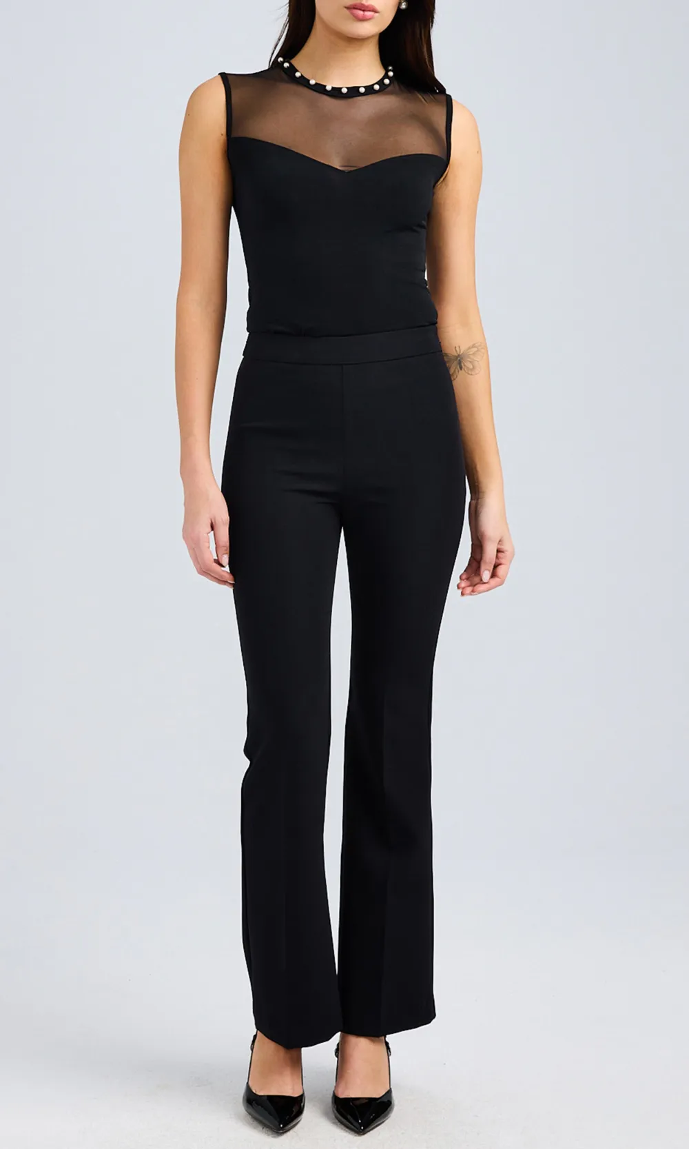 Ressie Pearl Mesh Combo Top