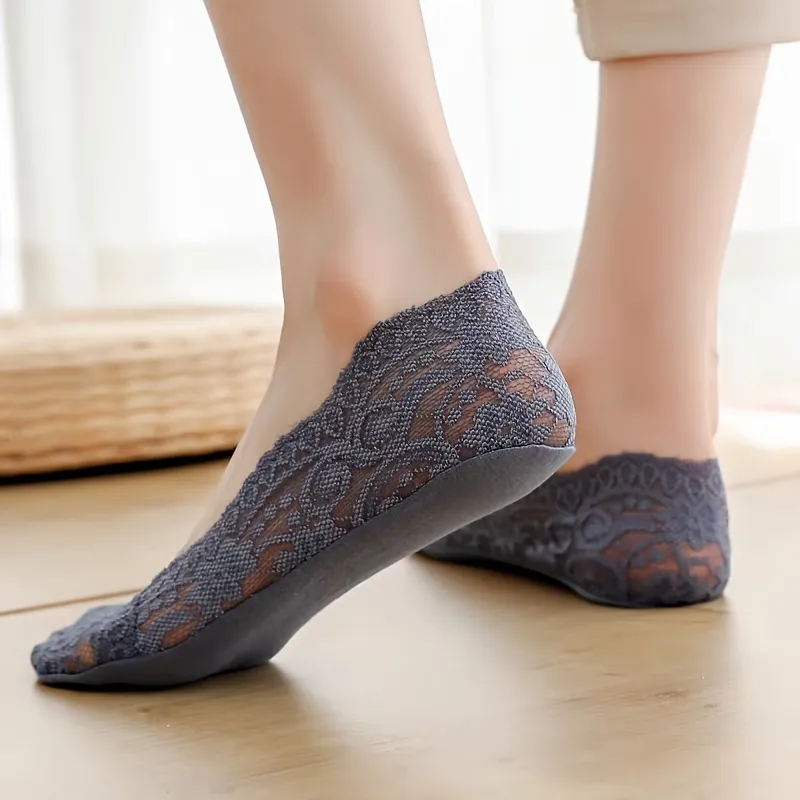 Twelve Pairs Of Summer Lightweight Floral-Printed Stockings