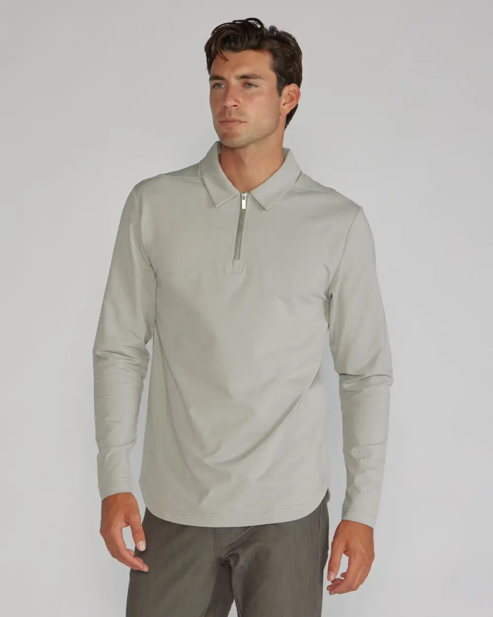 Lux Long Sleeve Zip Polo