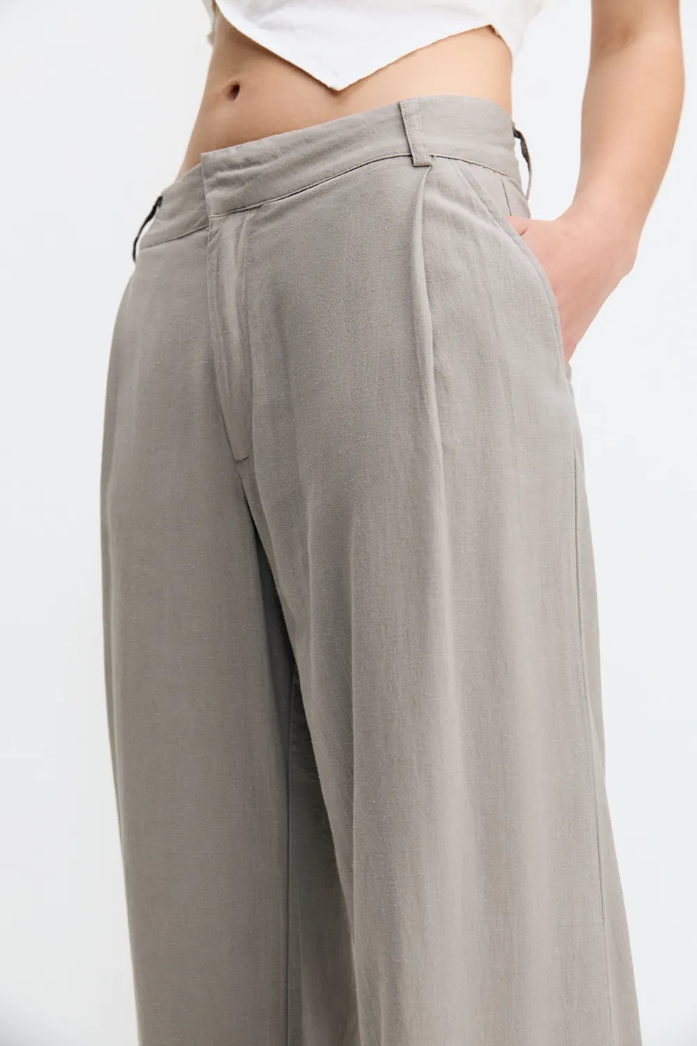 Pantalón de vestir fluido con lino