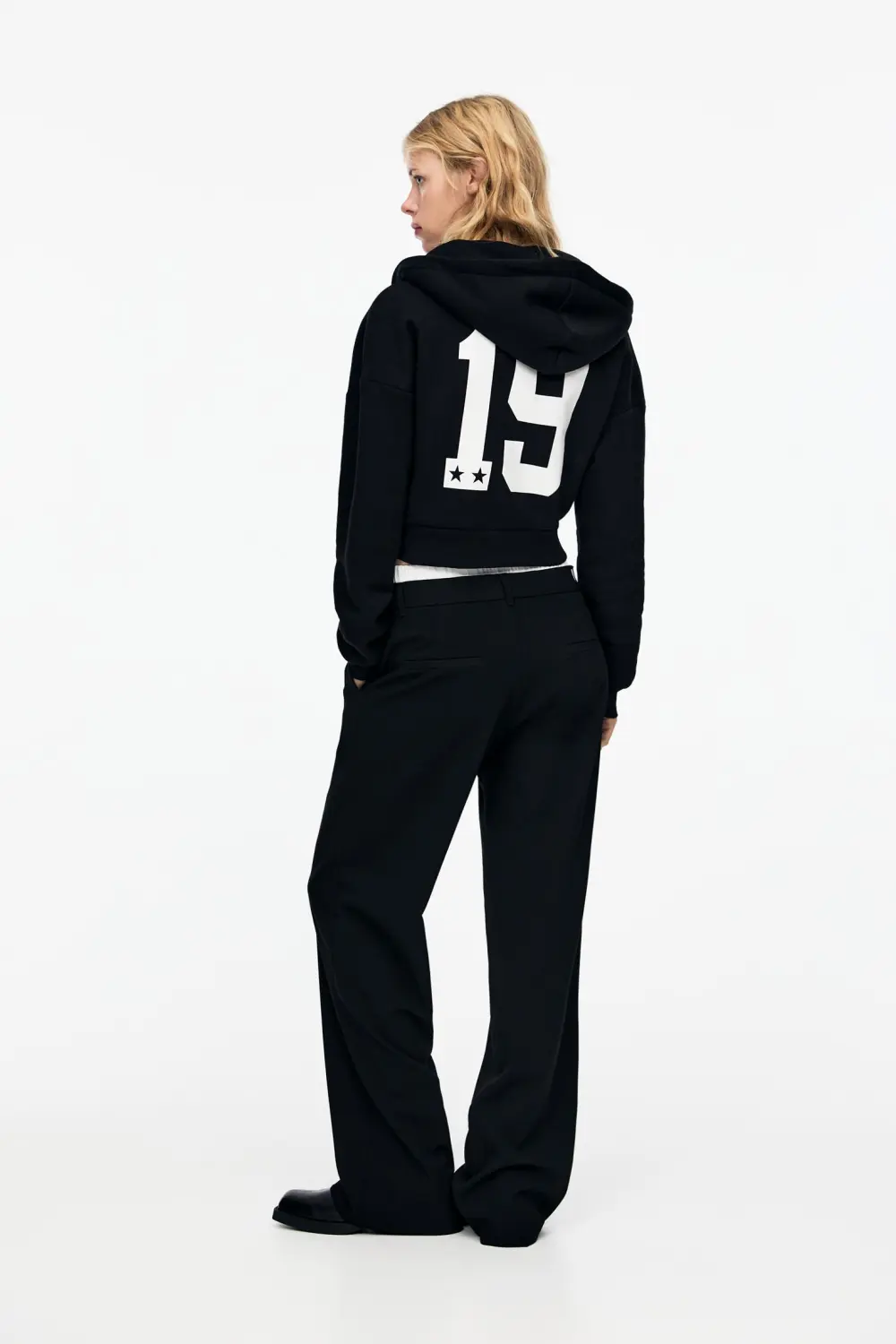 Sudadera cropped cremallera