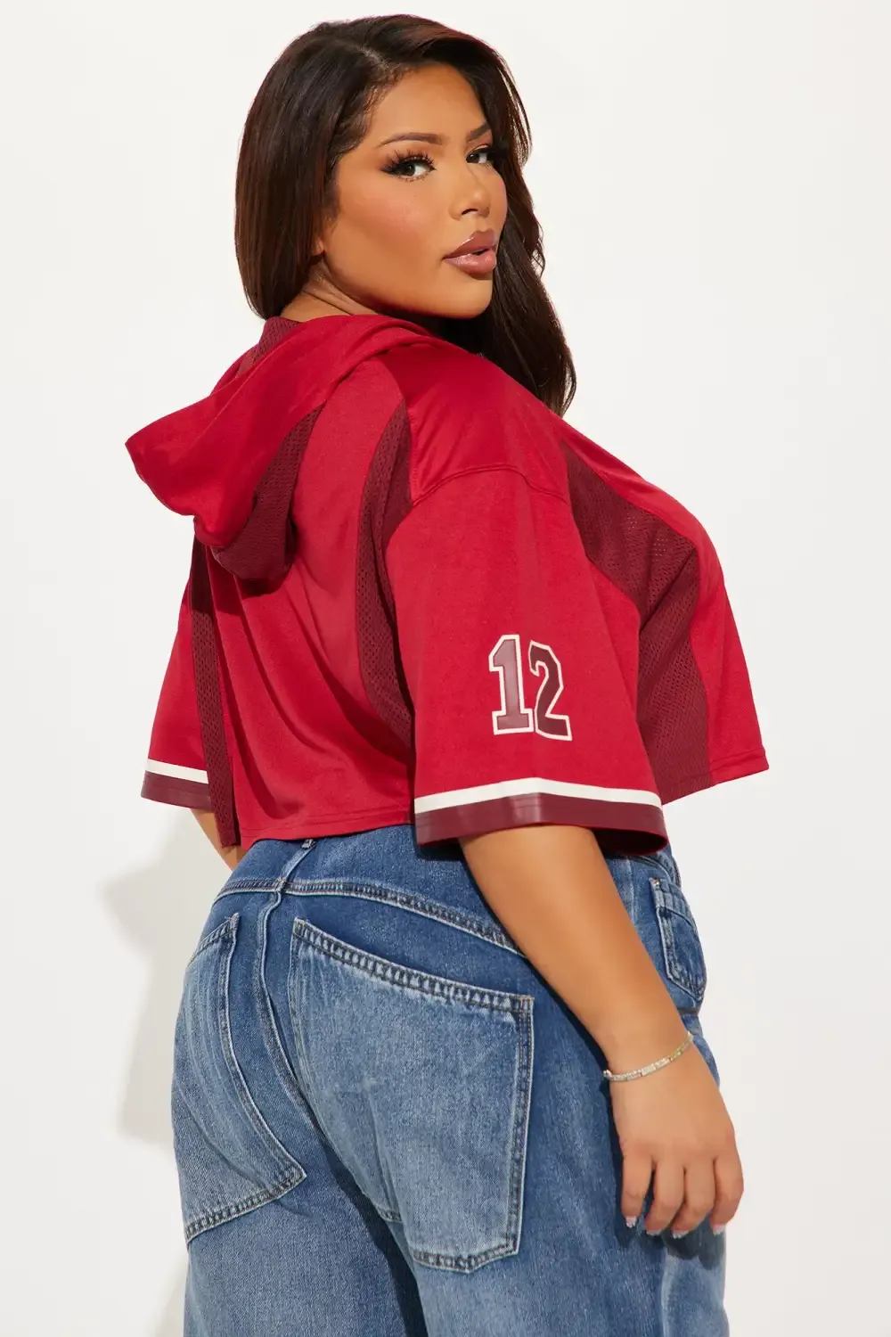 Your Biggest Fan Hooded Jersey - Red/combo