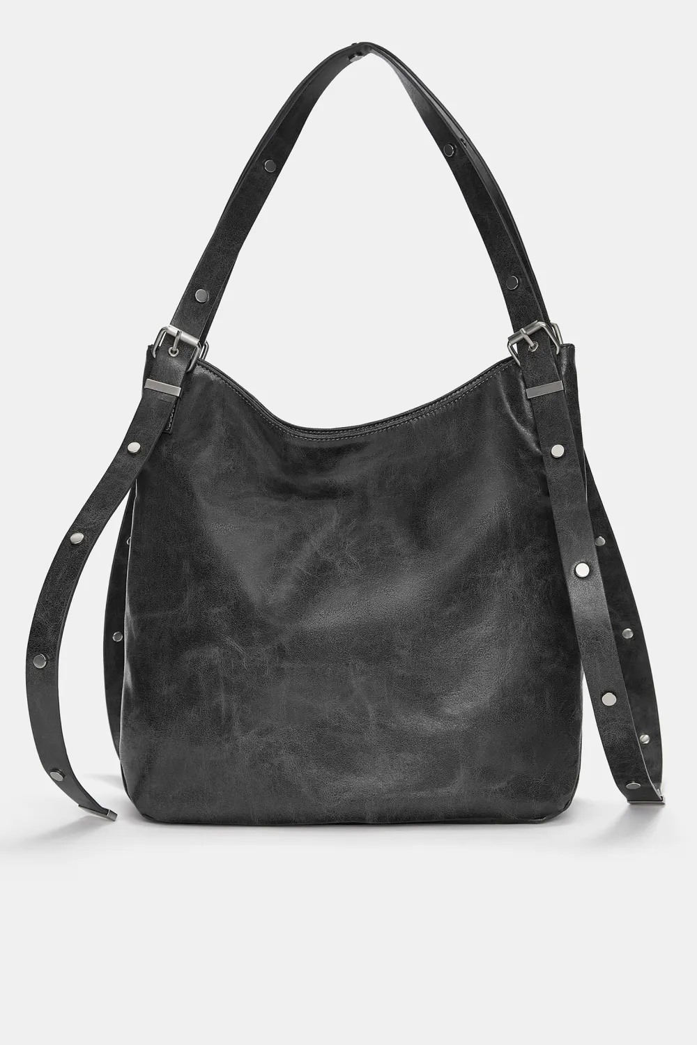 Bolso shopper desgastado tachas