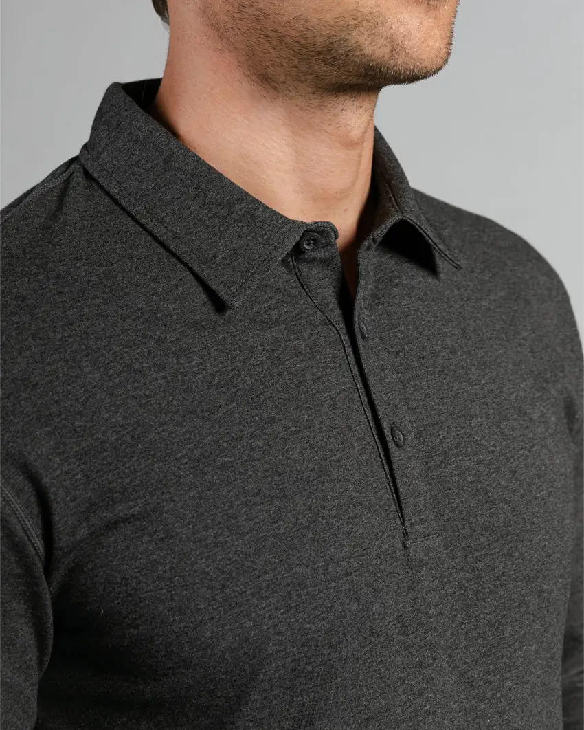 Drop-Cut Long Sleeve: Lux Polo