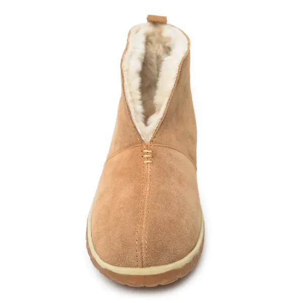 Minnetonka Women's Tucson Suede Slip On Bootie Slippers