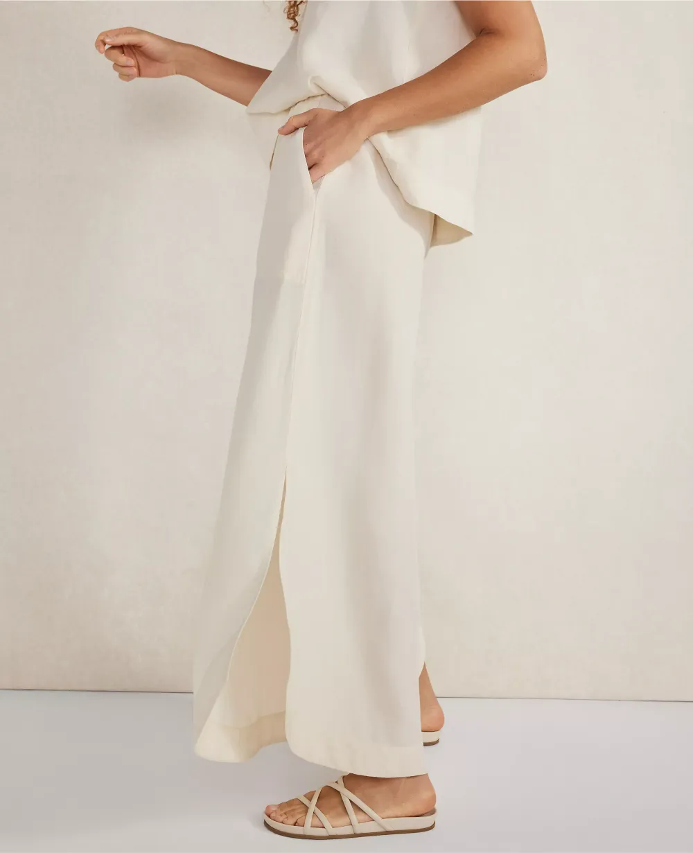 Haven Well Within Linen Blend Maxi Shirttail Skirt