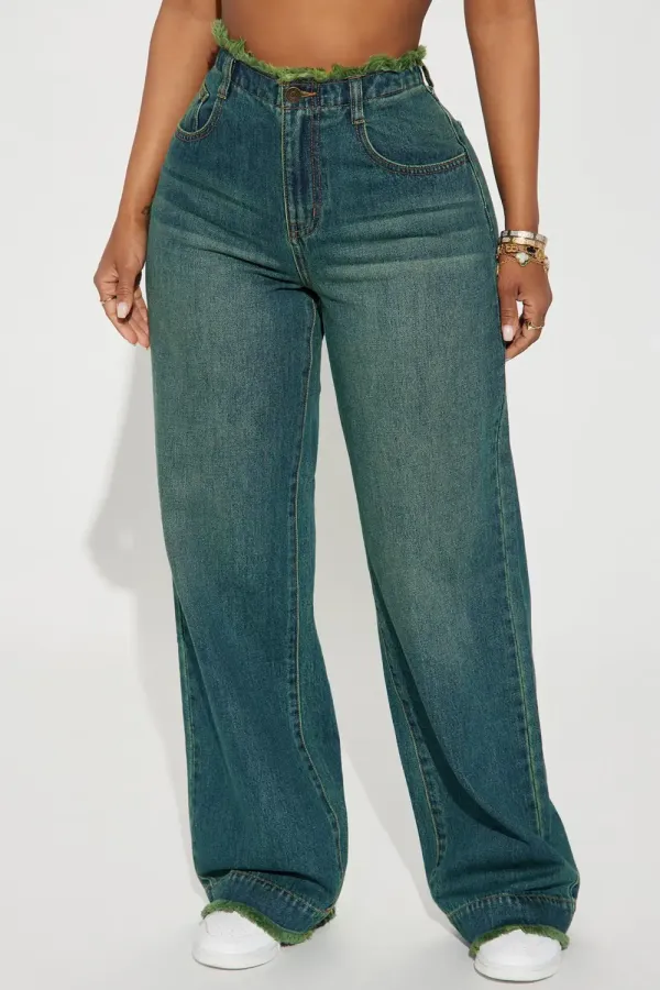 Gatekeeper Tinted Non Stretch Baggy Jeans - Medium Wash