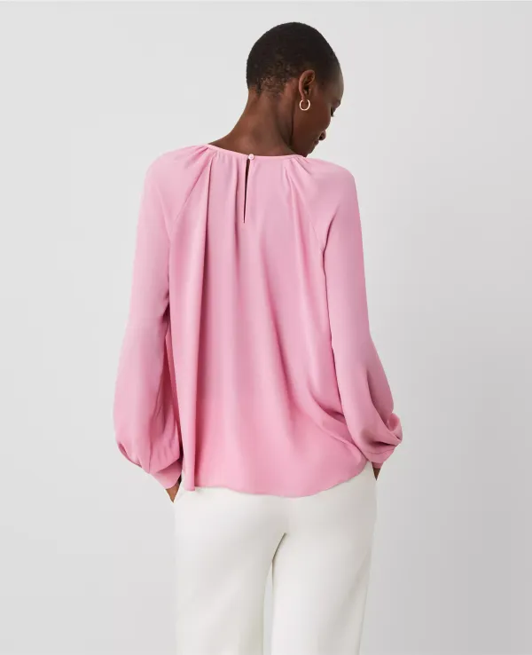 Shirred Raglan Blouse
