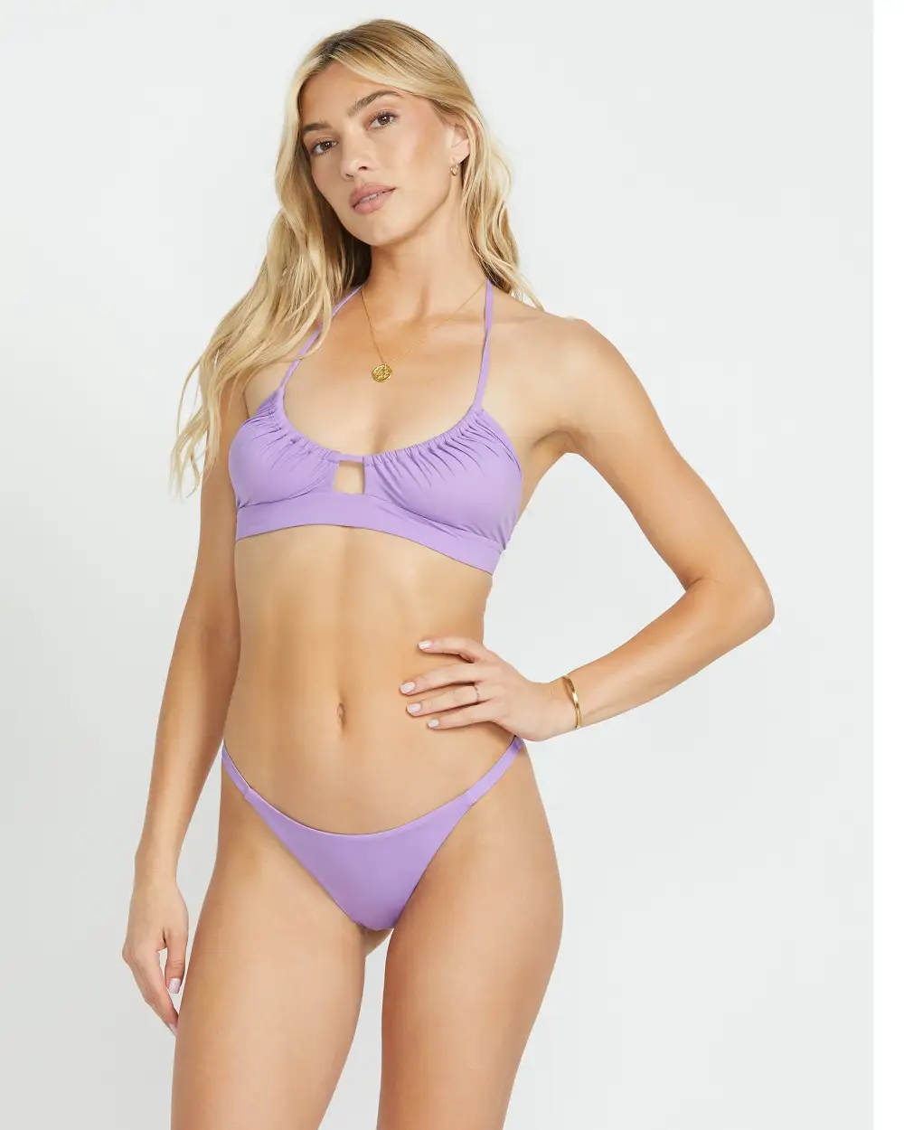 Sol Searcher Nikki Halter Bikini Top - Prism Violet