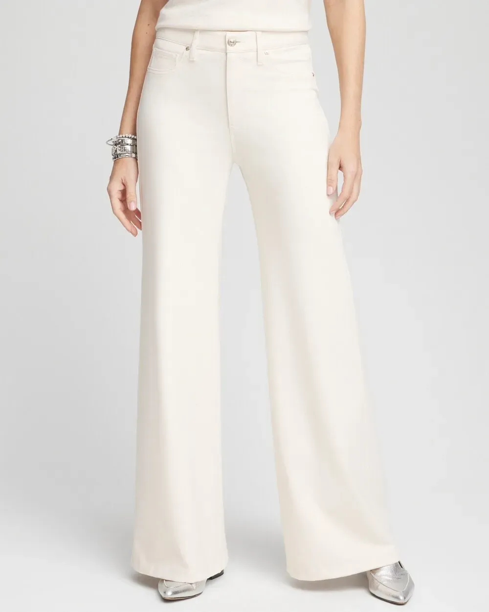 High Rise Wide Leg Ponte Pants