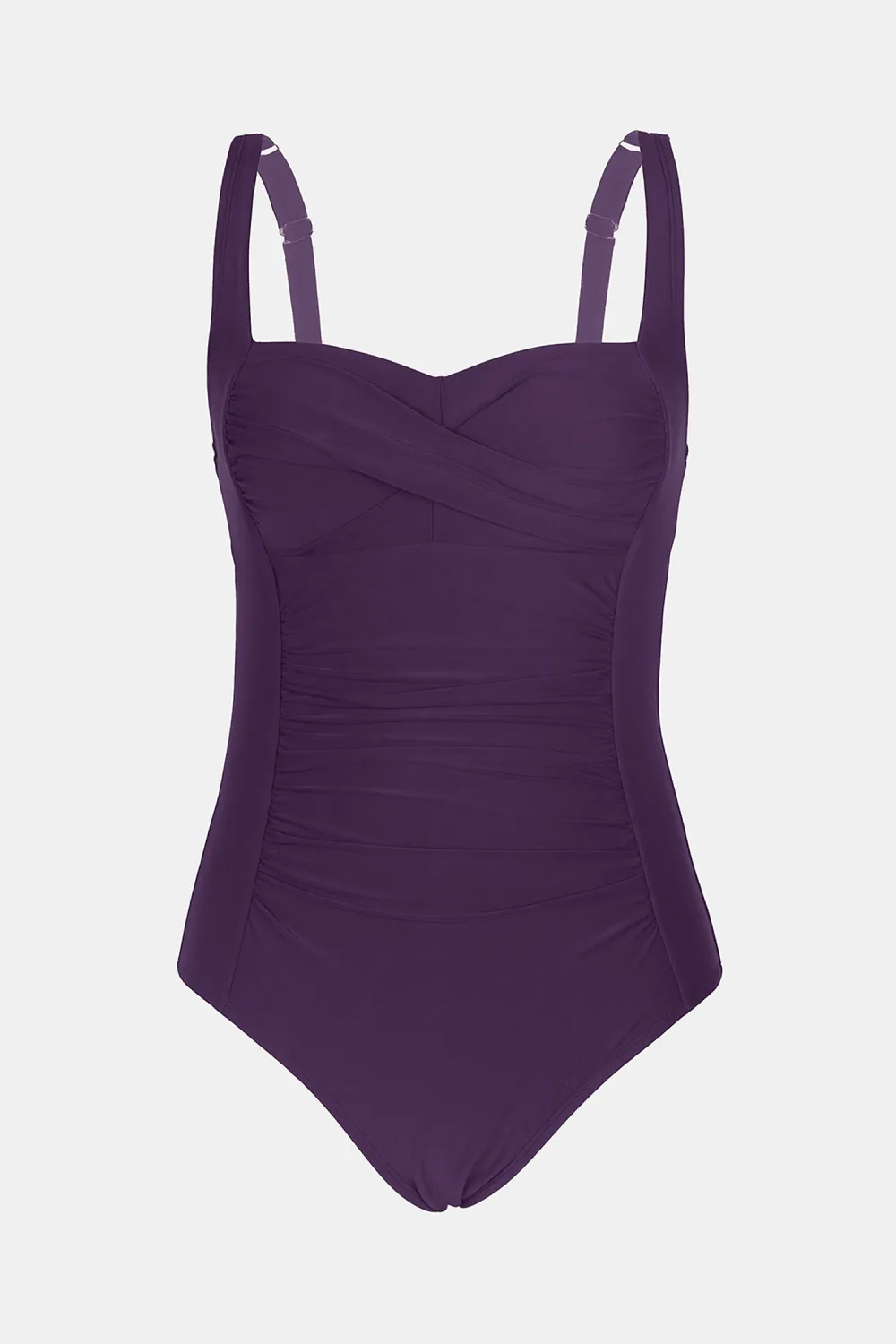 Plum Square Neck Tummy Control One-Piece