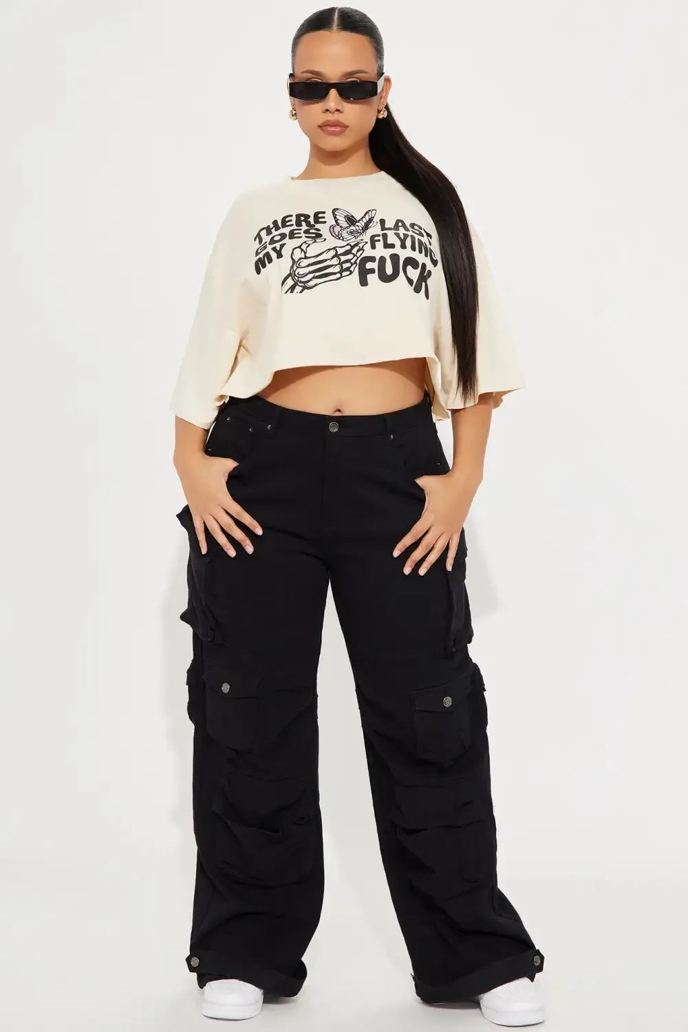 There Goes My Last Crop Tee - Cream