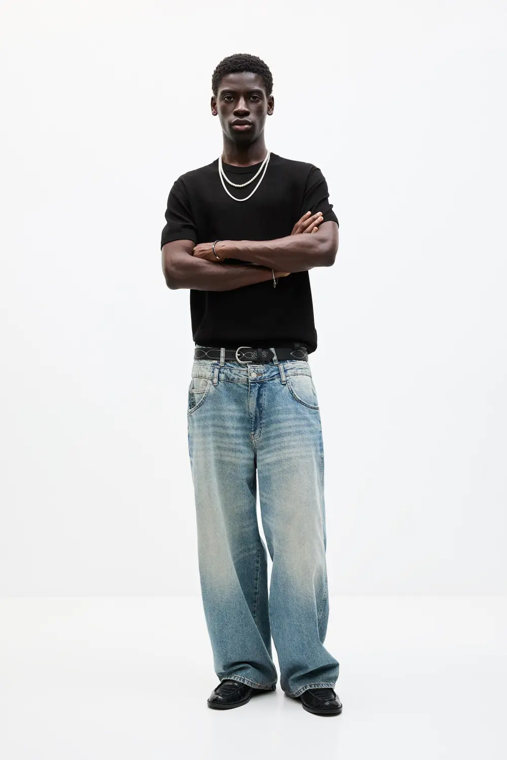 Short sleeve knit T-shirt