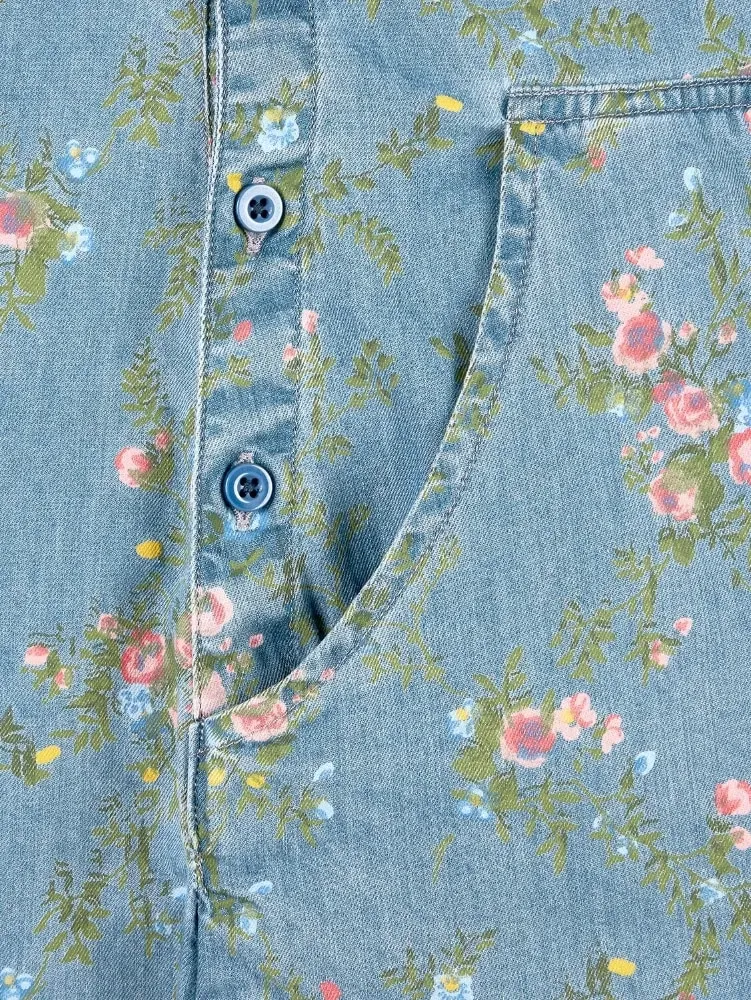 Ella Simone Floral Denim Jumper