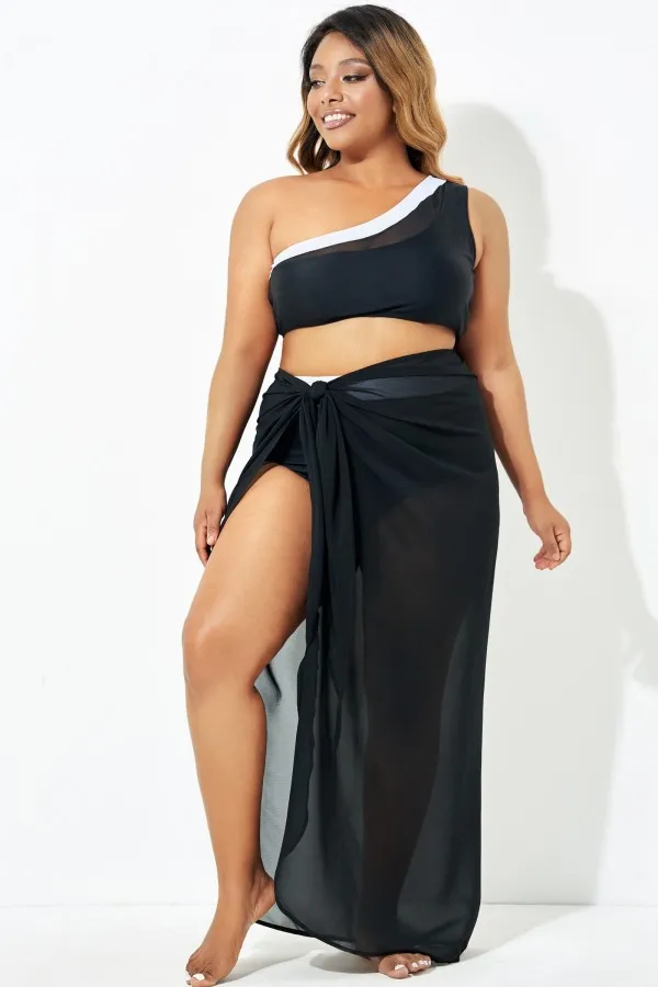Full Length Mesh Tie Sarong Cover Up