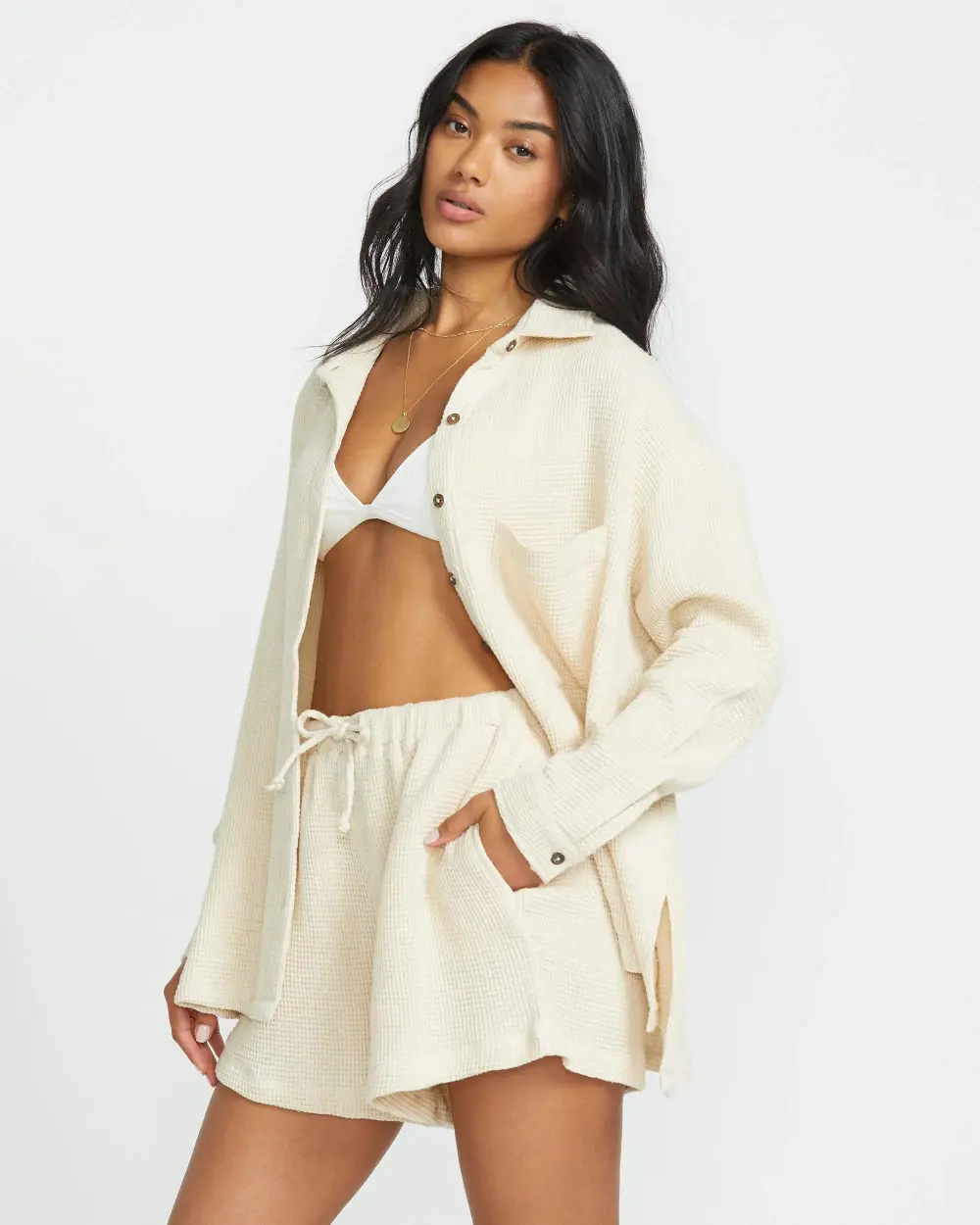 So Cozy Shacket - Dove