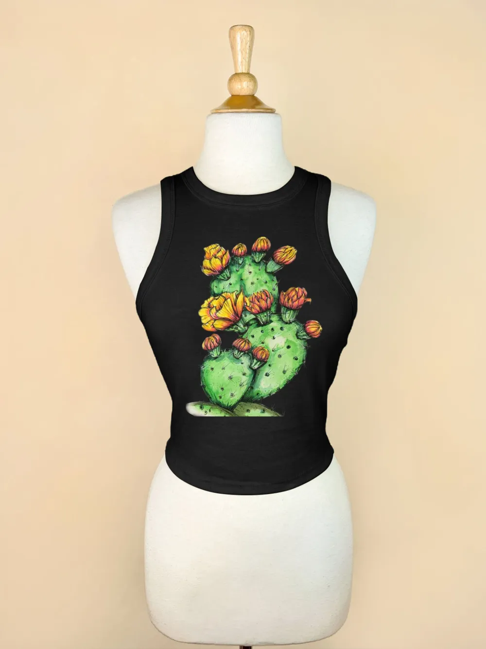Prickly Pear Cactus Graphic Vest