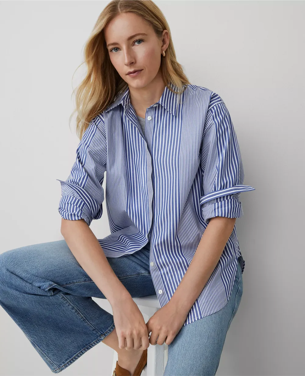 Weekend Collection Striped Oversized Shirt