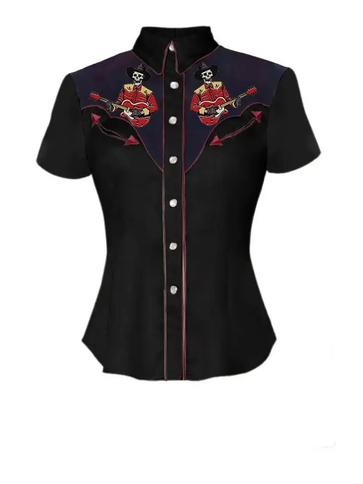 Women's Shirt Remember The Music Print Elements