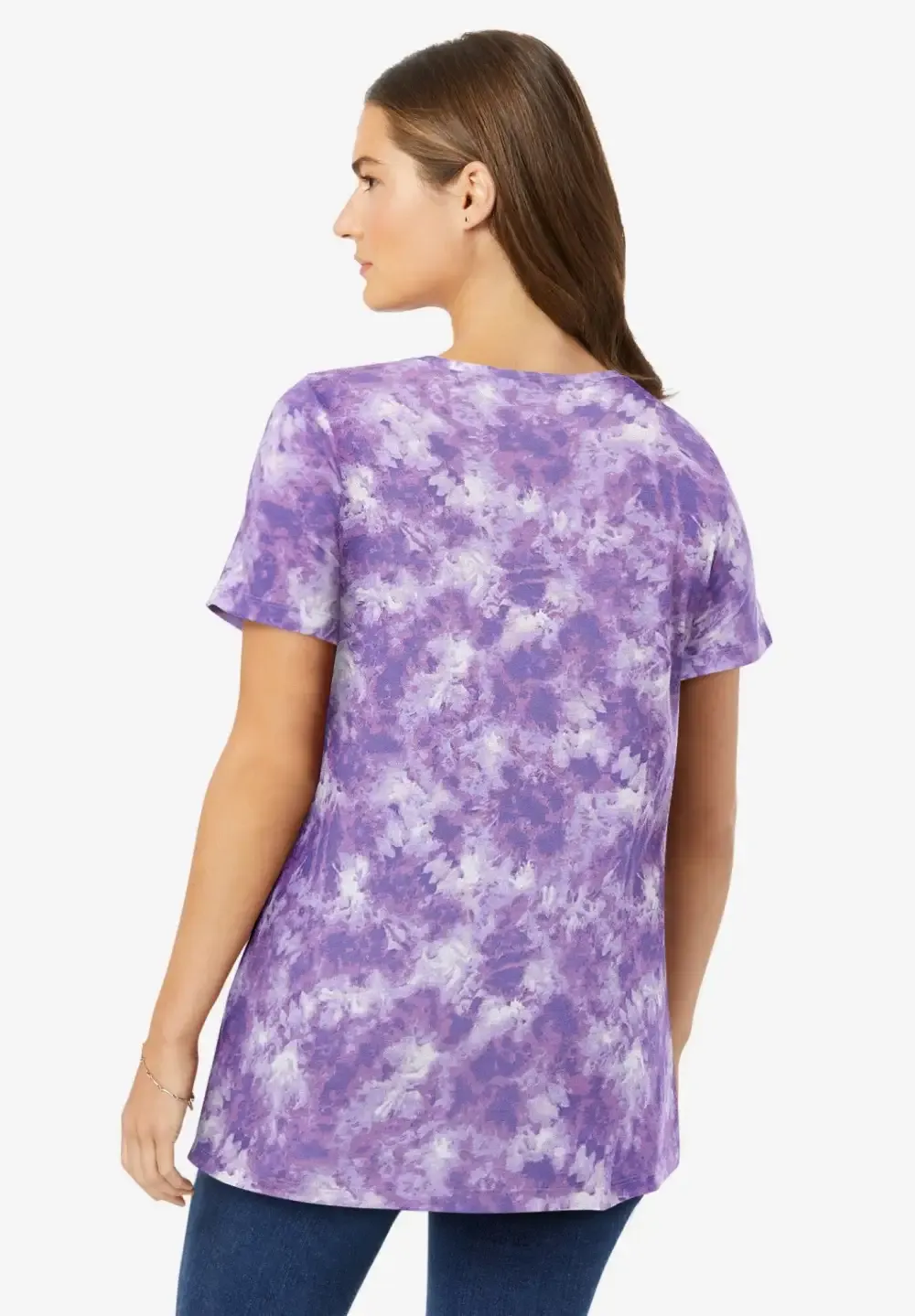 Perfect Printed Short-Sleeve Crewneck Tee